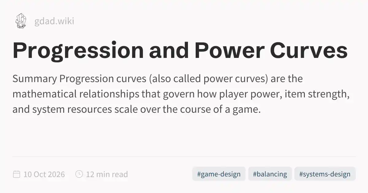 Power Progression Progression and Power Curves